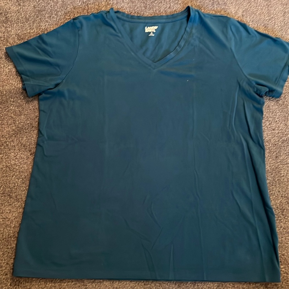 EUC lands end teal short sleeve tee